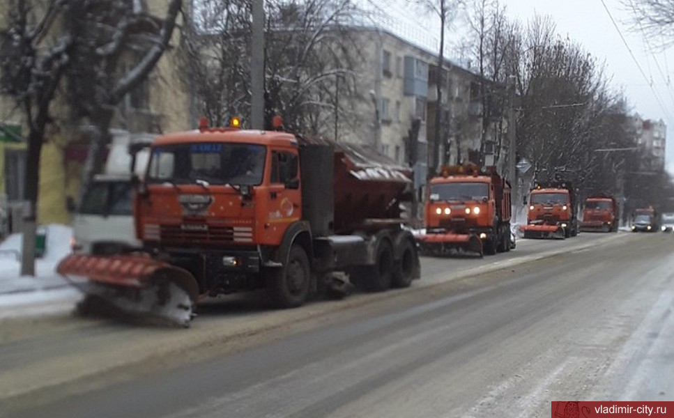 Зимняя уборка города Владимира ведется без выходных и праздников